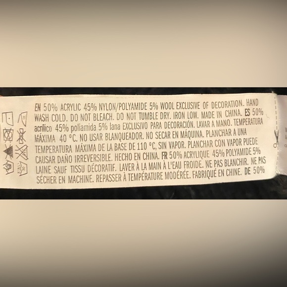 English Factory Woman’s Heart Pom Black Sweater Size Medium NWT - Picture 14 of 15